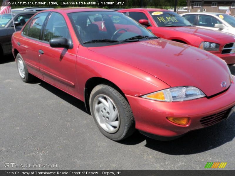 Cayenne Red Metallic / Medium Gray 1999 Chevrolet Cavalier Sedan