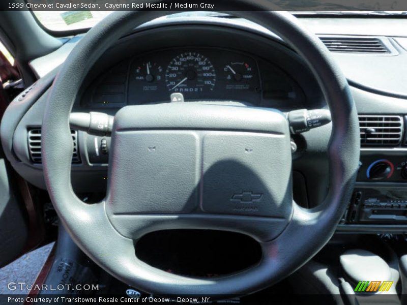 Cayenne Red Metallic / Medium Gray 1999 Chevrolet Cavalier Sedan