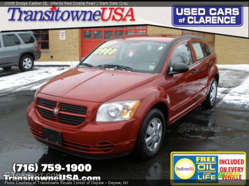 Inferno Red Crystal Pearl / Dark Slate Gray 2008 Dodge Caliber SE