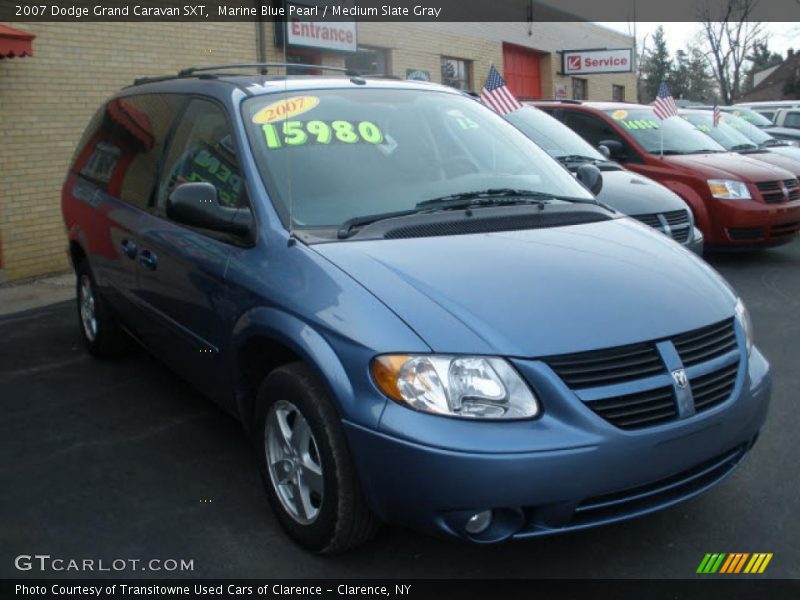 Marine Blue Pearl / Medium Slate Gray 2007 Dodge Grand Caravan SXT