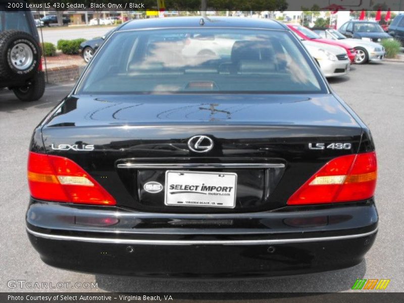 Black Onyx / Black 2003 Lexus LS 430 Sedan