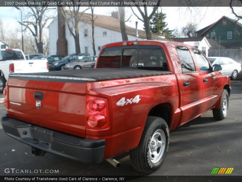 Inferno Red Crystal Pearl / Medium Slate Gray 2007 Dodge Dakota ST Quad Cab 4x4