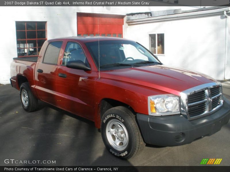 Inferno Red Crystal Pearl / Medium Slate Gray 2007 Dodge Dakota ST Quad Cab 4x4
