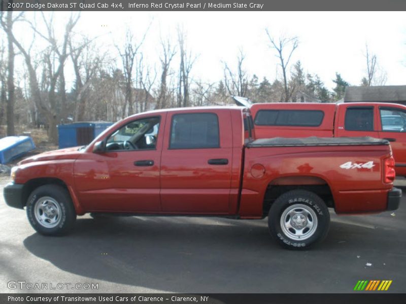 Inferno Red Crystal Pearl / Medium Slate Gray 2007 Dodge Dakota ST Quad Cab 4x4