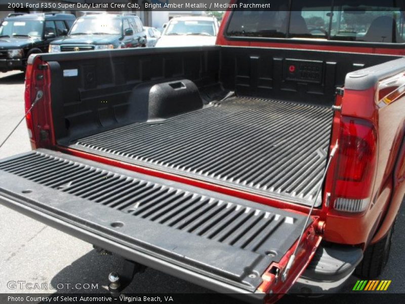Bright Amber Metallic / Medium Parchment 2001 Ford F350 Super Duty Lariat Crew Cab
