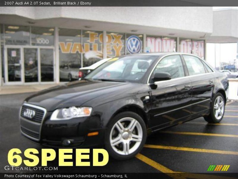 Brilliant Black / Ebony 2007 Audi A4 2.0T Sedan