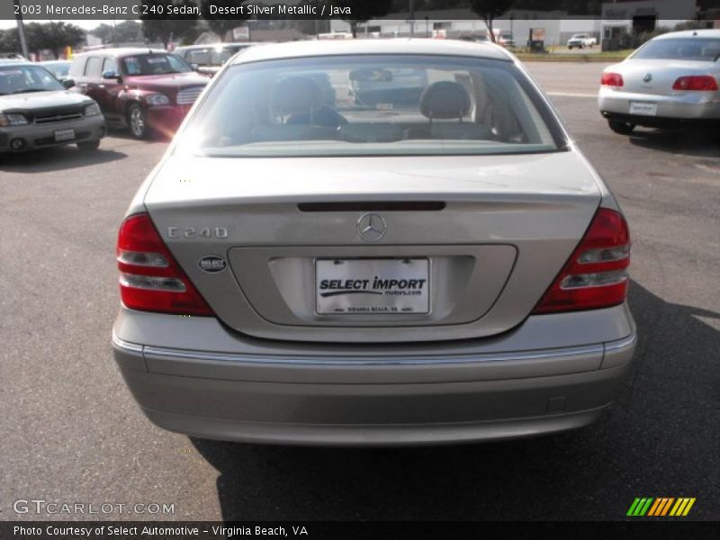Desert Silver Metallic / Java 2003 Mercedes-Benz C 240 Sedan