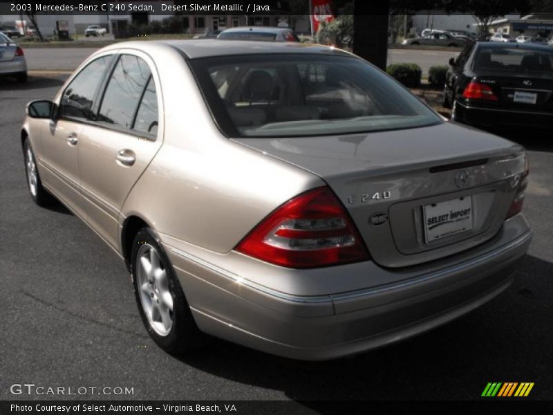 Desert Silver Metallic / Java 2003 Mercedes-Benz C 240 Sedan
