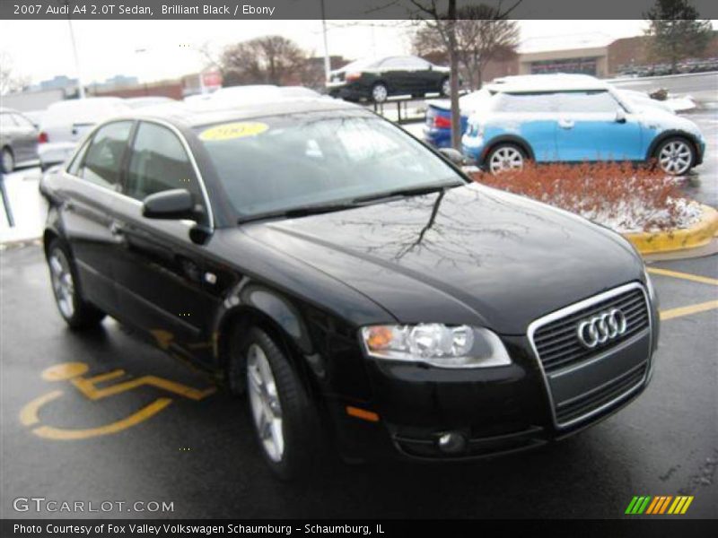 Brilliant Black / Ebony 2007 Audi A4 2.0T Sedan