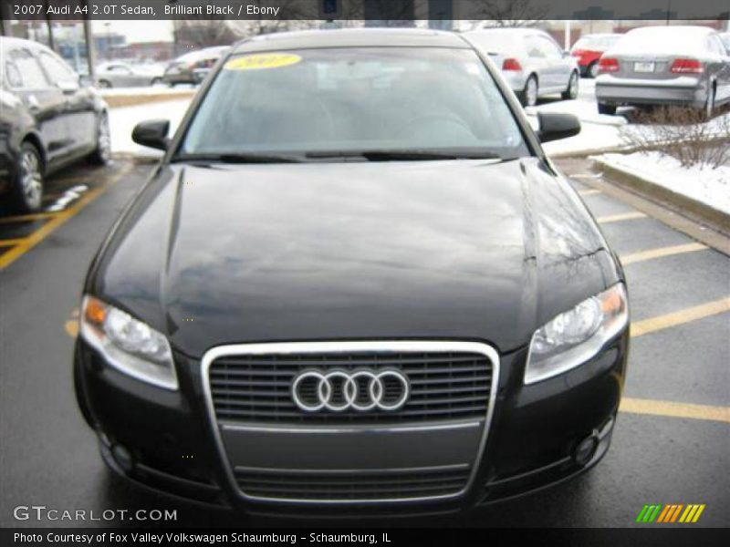 Brilliant Black / Ebony 2007 Audi A4 2.0T Sedan