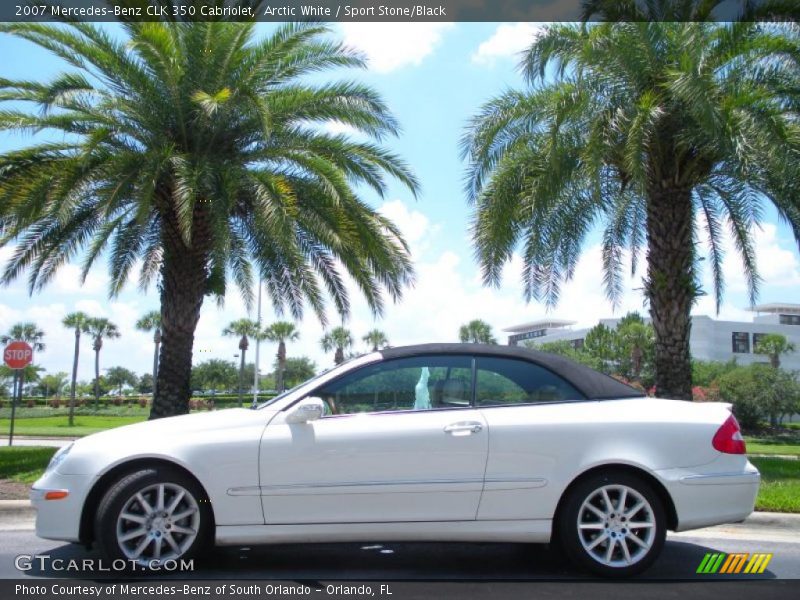 Arctic White / Sport Stone/Black 2007 Mercedes-Benz CLK 350 Cabriolet