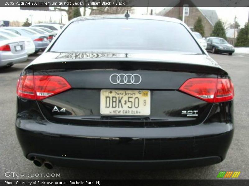 Brilliant Black / Black 2009 Audi A4 2.0T Premium quattro Sedan