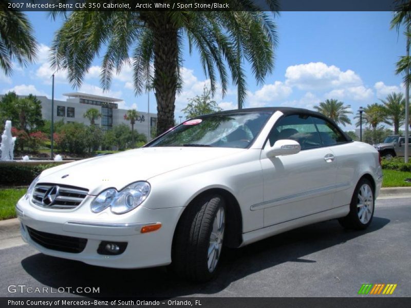 Arctic White / Sport Stone/Black 2007 Mercedes-Benz CLK 350 Cabriolet