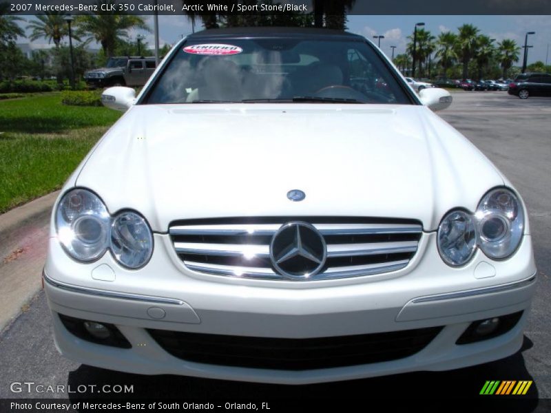 Arctic White / Sport Stone/Black 2007 Mercedes-Benz CLK 350 Cabriolet