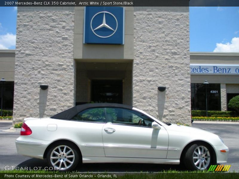Arctic White / Sport Stone/Black 2007 Mercedes-Benz CLK 350 Cabriolet
