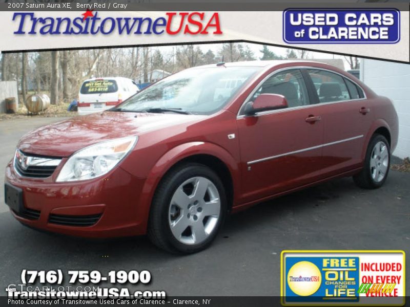 Berry Red / Gray 2007 Saturn Aura XE