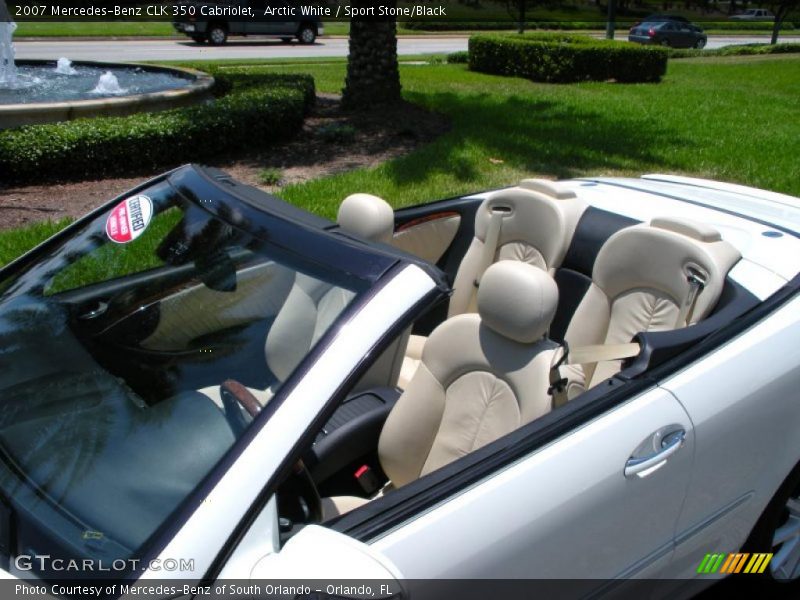Arctic White / Sport Stone/Black 2007 Mercedes-Benz CLK 350 Cabriolet