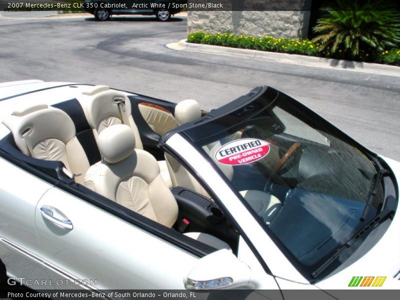 Arctic White / Sport Stone/Black 2007 Mercedes-Benz CLK 350 Cabriolet