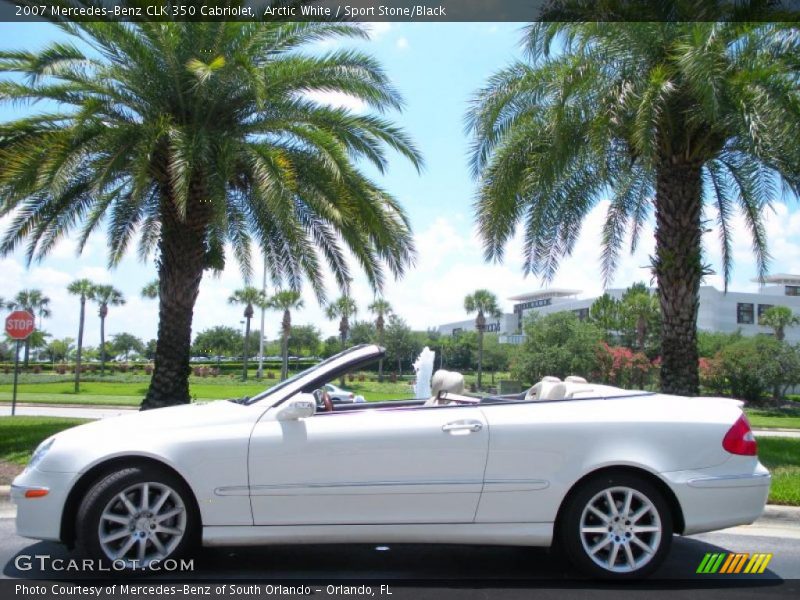 Arctic White / Sport Stone/Black 2007 Mercedes-Benz CLK 350 Cabriolet