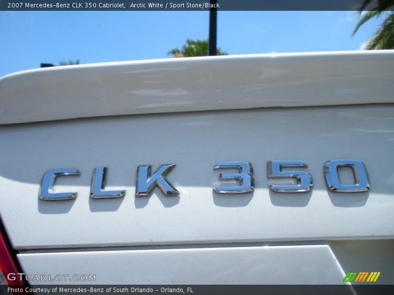 Arctic White / Sport Stone/Black 2007 Mercedes-Benz CLK 350 Cabriolet