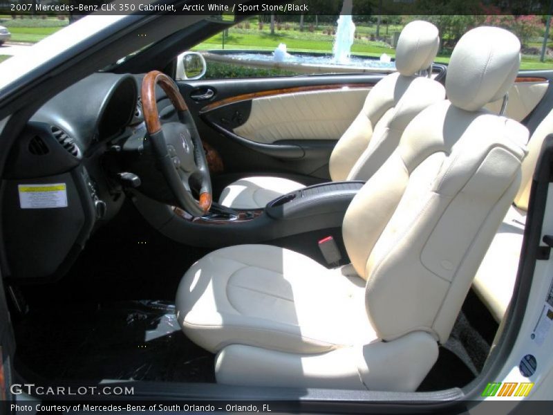 Arctic White / Sport Stone/Black 2007 Mercedes-Benz CLK 350 Cabriolet