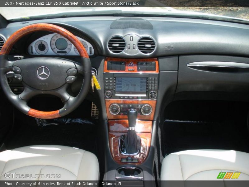 Arctic White / Sport Stone/Black 2007 Mercedes-Benz CLK 350 Cabriolet