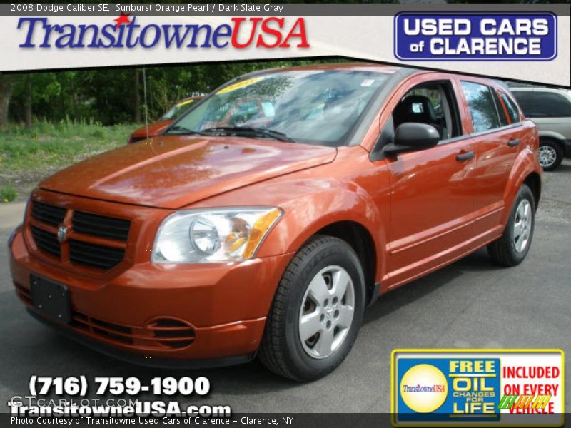 Sunburst Orange Pearl / Dark Slate Gray 2008 Dodge Caliber SE