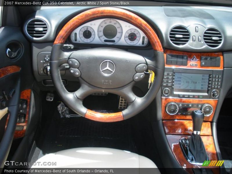 Arctic White / Sport Stone/Black 2007 Mercedes-Benz CLK 350 Cabriolet