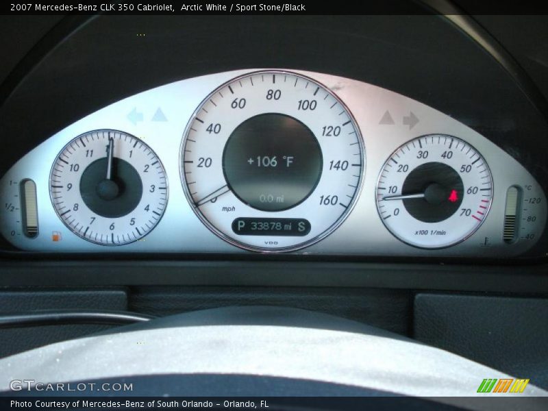 Arctic White / Sport Stone/Black 2007 Mercedes-Benz CLK 350 Cabriolet