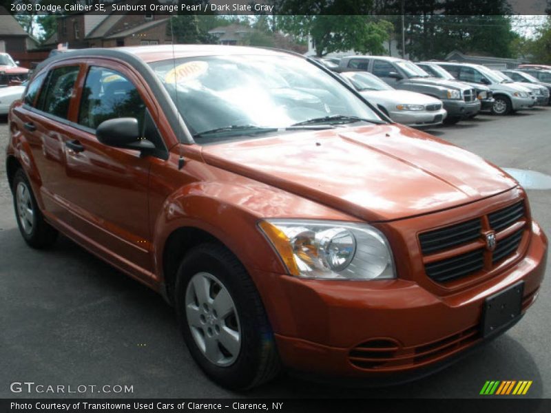Sunburst Orange Pearl / Dark Slate Gray 2008 Dodge Caliber SE