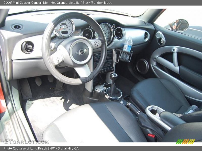 Hot Orange Metallic / Black/Panther Black 2006 Mini Cooper Convertible