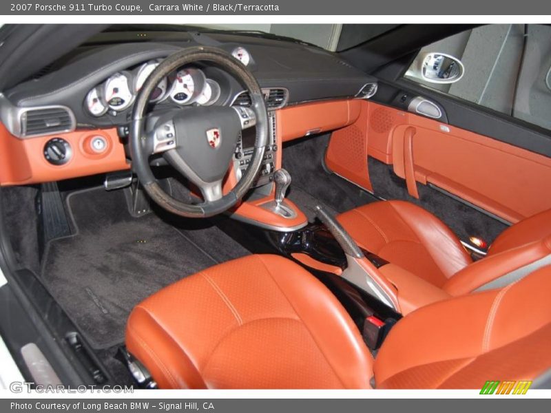 Carrara White / Black/Terracotta 2007 Porsche 911 Turbo Coupe
