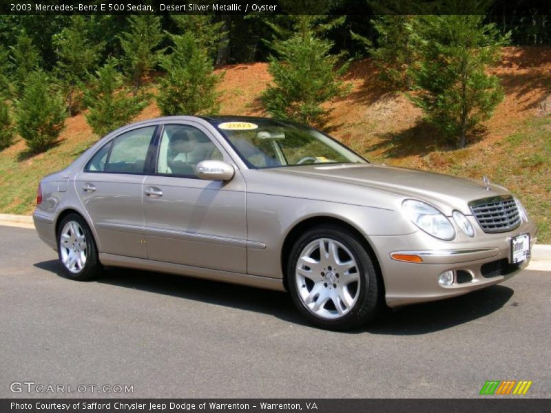 Desert Silver Metallic / Oyster 2003 Mercedes-Benz E 500 Sedan