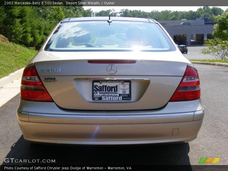 Desert Silver Metallic / Oyster 2003 Mercedes-Benz E 500 Sedan