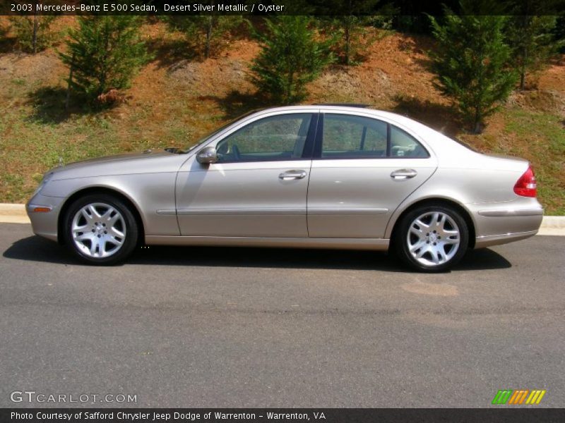 Desert Silver Metallic / Oyster 2003 Mercedes-Benz E 500 Sedan