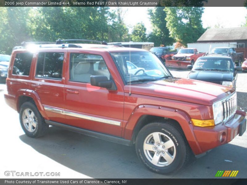Inferno Red Pearl / Dark Khaki/Light Graystone 2006 Jeep Commander Limited 4x4