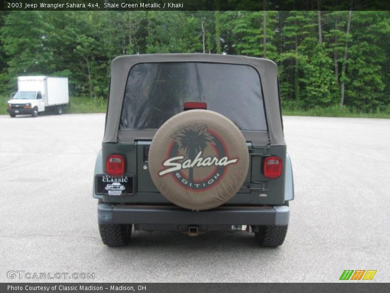 Shale Green Metallic / Khaki 2003 Jeep Wrangler Sahara 4x4