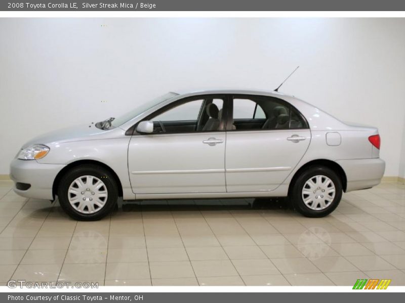 Silver Streak Mica / Beige 2008 Toyota Corolla LE