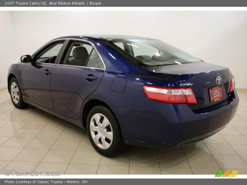 Blue Ribbon Metallic / Bisque 2007 Toyota Camry LE