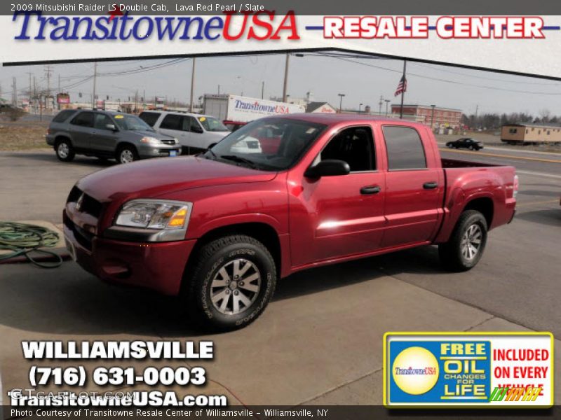 Lava Red Pearl / Slate 2009 Mitsubishi Raider LS Double Cab