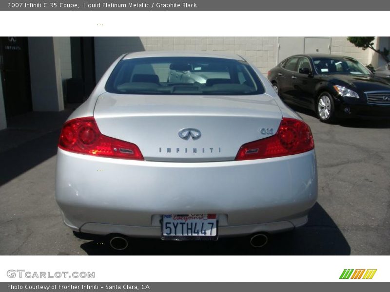 Liquid Platinum Metallic / Graphite Black 2007 Infiniti G 35 Coupe