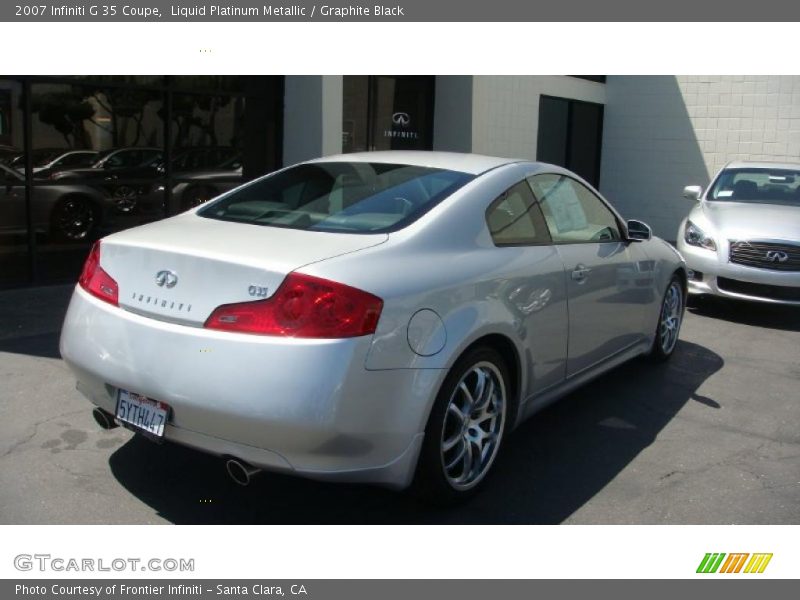 Liquid Platinum Metallic / Graphite Black 2007 Infiniti G 35 Coupe