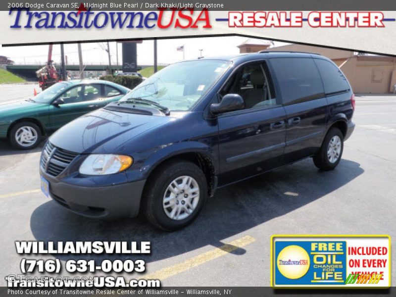 Midnight Blue Pearl / Dark Khaki/Light Graystone 2006 Dodge Caravan SE