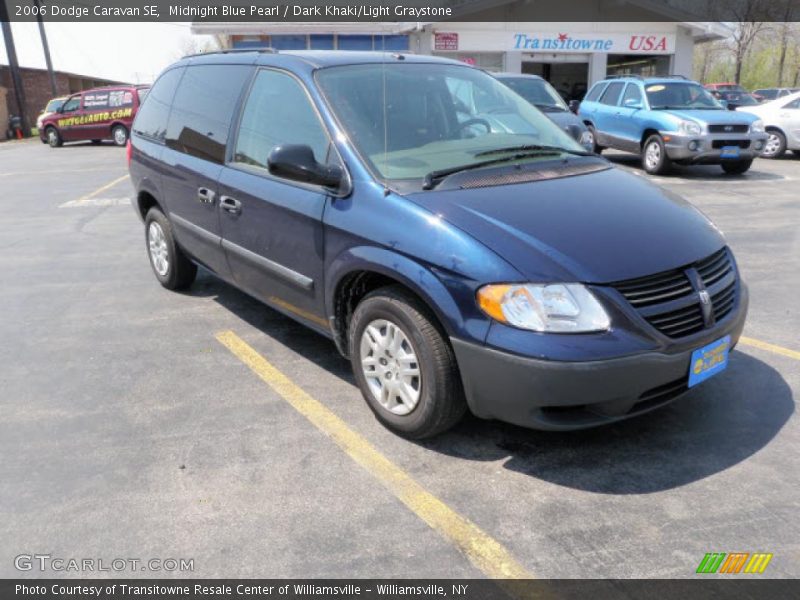 Midnight Blue Pearl / Dark Khaki/Light Graystone 2006 Dodge Caravan SE