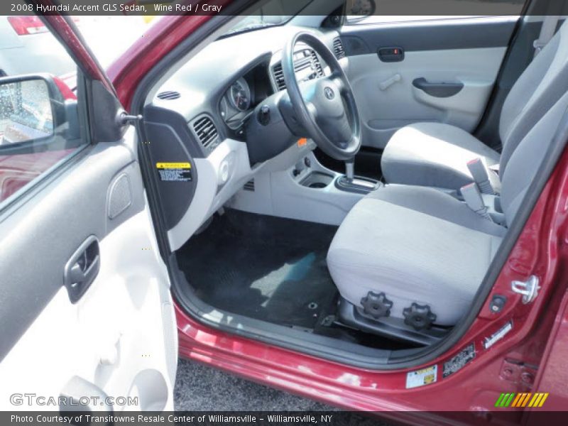 Wine Red / Gray 2008 Hyundai Accent GLS Sedan