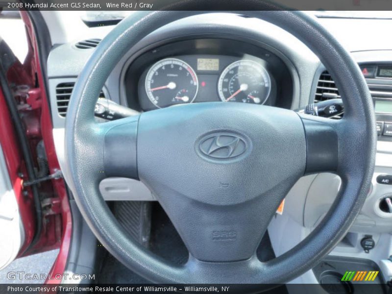 Wine Red / Gray 2008 Hyundai Accent GLS Sedan