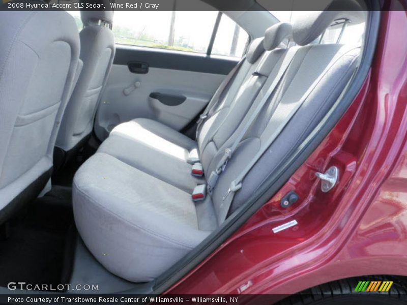 Wine Red / Gray 2008 Hyundai Accent GLS Sedan