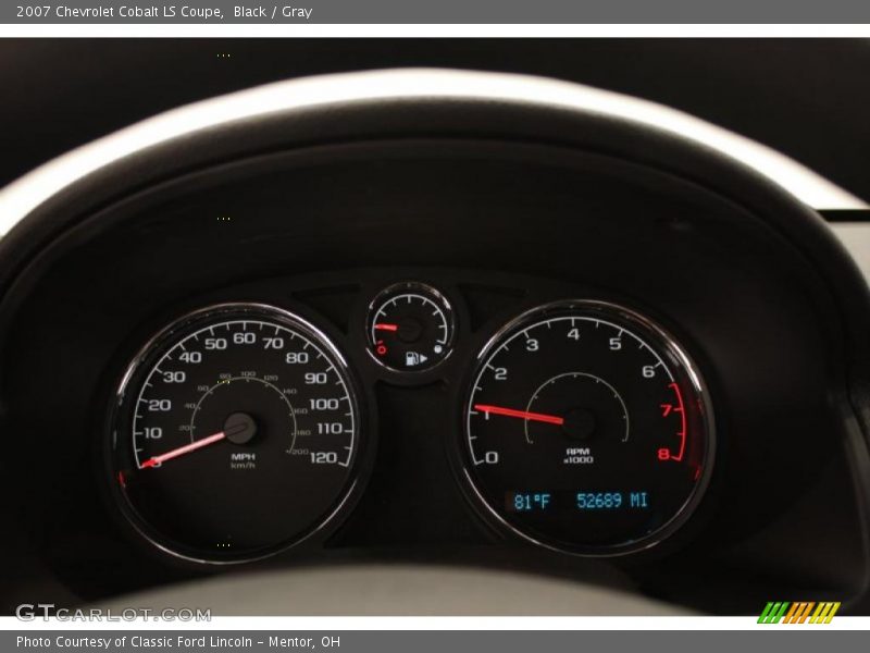 Black / Gray 2007 Chevrolet Cobalt LS Coupe