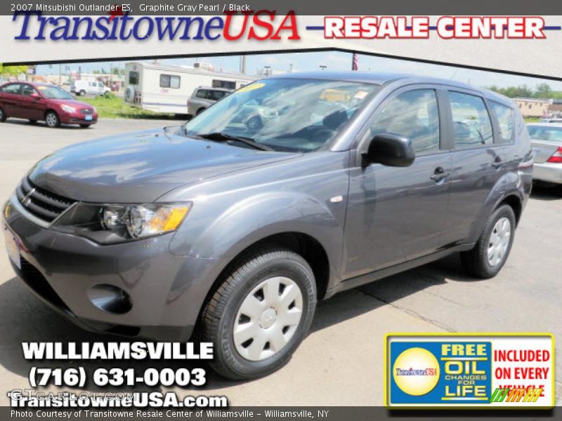 Graphite Gray Pearl / Black 2007 Mitsubishi Outlander ES