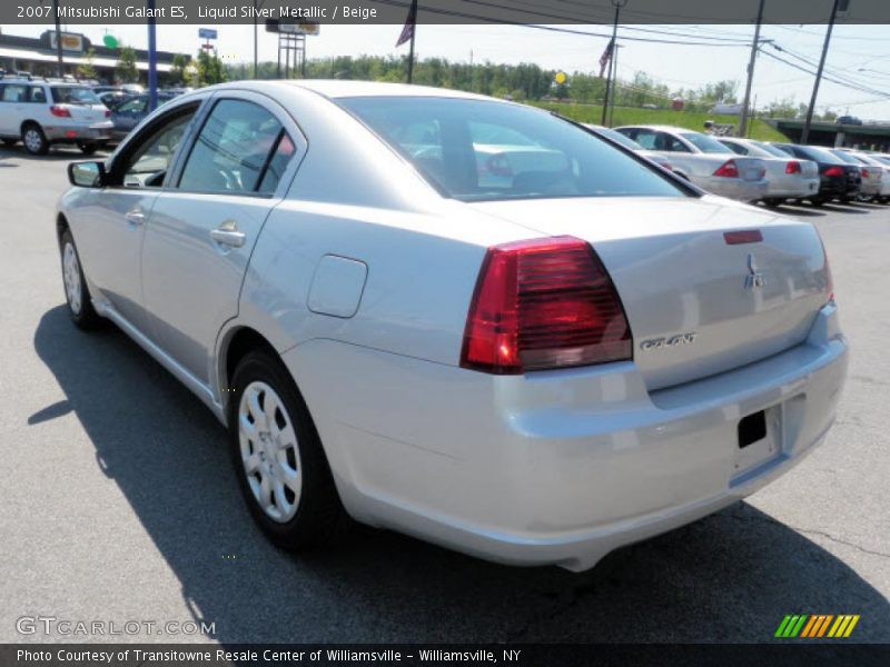 Liquid Silver Metallic / Beige 2007 Mitsubishi Galant ES